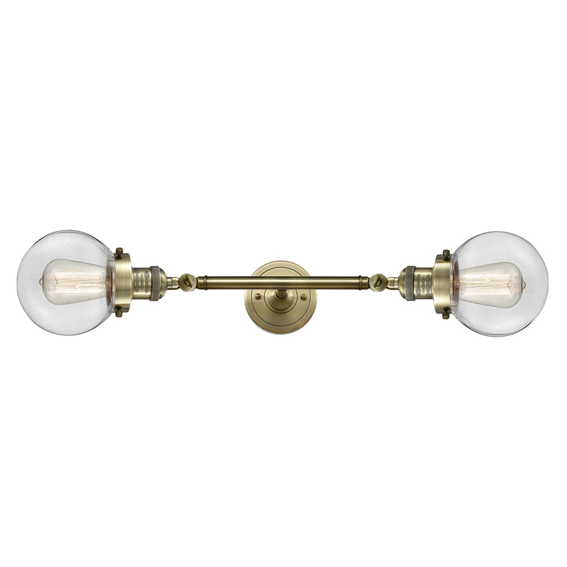 Innovations Lighting Beacon 2 Light 6" Bath Vanity Light 208L-AB-G202-6