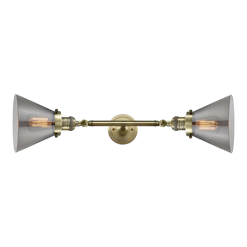 Innovations Lighting Large Cone 2 Light Bath Vanity Light Part Of The Franklin Restoration Collection 208L-AB-G43