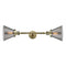 Cone Bath Vanity Light shown in the Antique Brass finish with a Plated Smoke shade