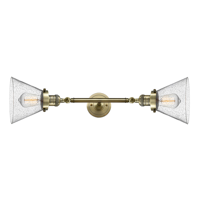 Innovations Lighting Large Cone 2 Light Bath Vanity Light Part Of The Franklin Restoration Collection 208L-AB-G44-LED
