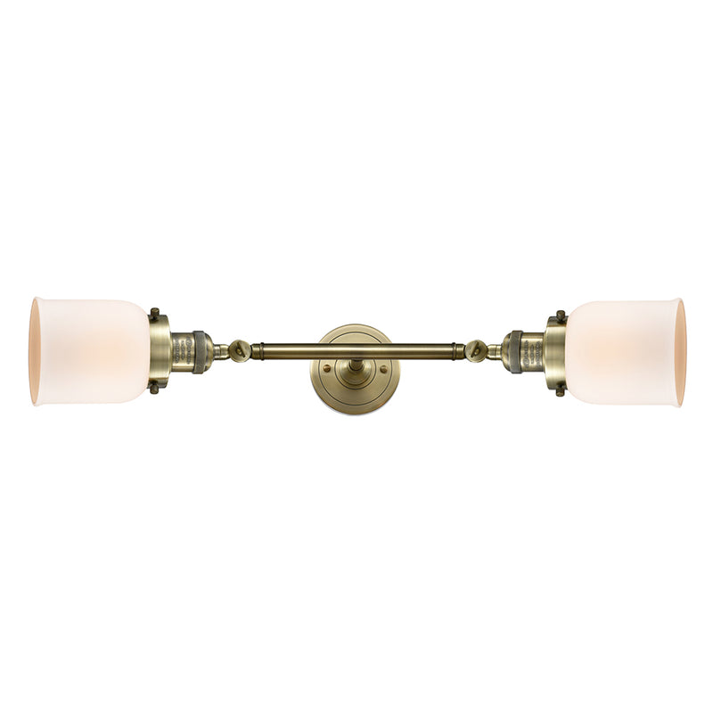 Innovations Lighting Small Bell 2 Light Bath Vanity Light Part Of The Franklin Restoration Collection 208L-AB-G51