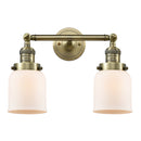 Innovations Lighting Small Bell 2 Light Bath Vanity Light Part Of The Franklin Restoration Collection 208L-AB-G51