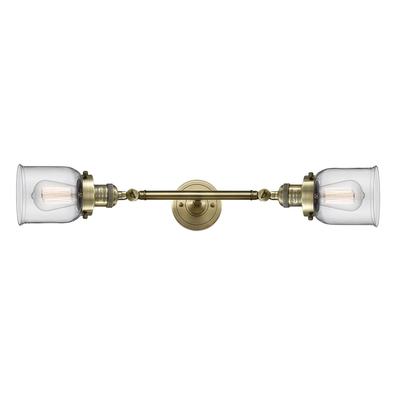 Innovations Lighting Small Bell 2 Light Bath Vanity Light Part Of The Franklin Restoration Collection 208L-AB-G52