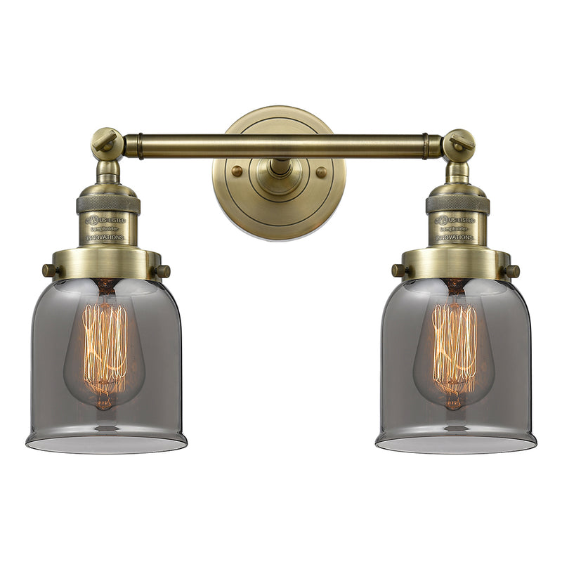 Innovations Lighting Small Bell 2 Light Bath Vanity Light Part Of The Franklin Restoration Collection 208L-AB-G53-LED