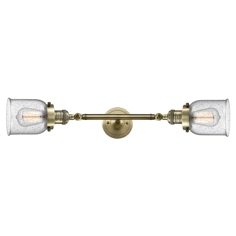 Innovations Lighting Small Bell 2 Light Bath Vanity Light Part Of The Franklin Restoration Collection 208L-AB-G54