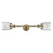 Bell Bath Vanity Light shown in the Antique Brass finish with a Seedy shade