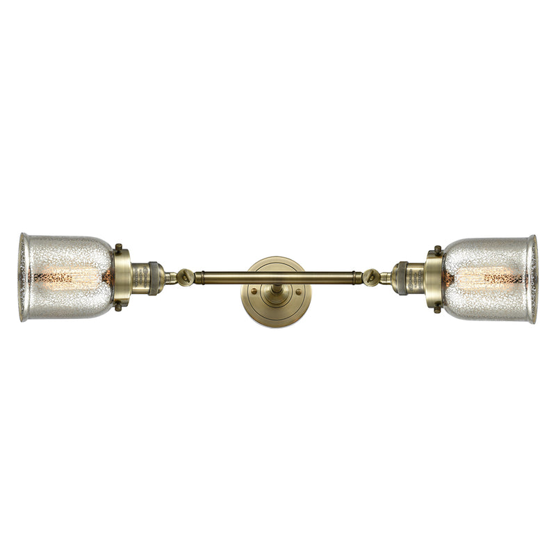 Innovations Lighting Small Bell 2 Light Bath Vanity Light Part Of The Franklin Restoration Collection 208L-AB-G58