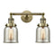 Innovations Lighting Small Bell 2 Light Bath Vanity Light Part Of The Franklin Restoration Collection 208L-AB-G58