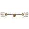Bell Bath Vanity Light shown in the Antique Brass finish with a Silver Plated Mercury shade
