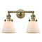 Innovations Lighting Small Cone 2 Light Bath Vanity Light Part Of The Franklin Restoration Collection 208L-AB-G61