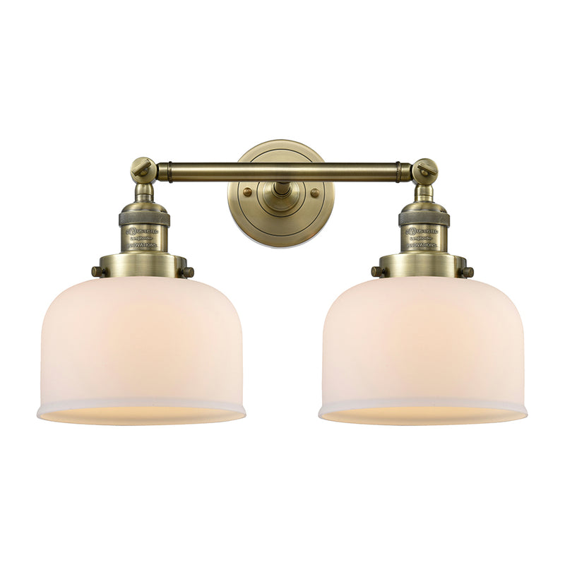 Innovations Lighting Large Bell 2 Light Bath Vanity Light Part Of The Franklin Restoration Collection 208L-AB-G71
