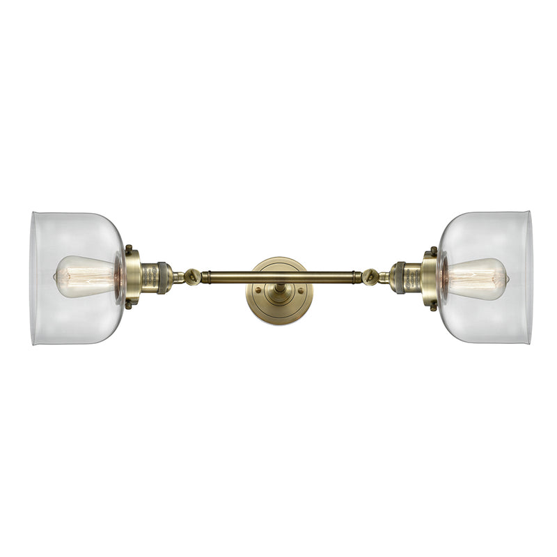 Innovations Lighting Large Bell 2 Light Bath Vanity Light Part Of The Franklin Restoration Collection 208L-AB-G72-LED