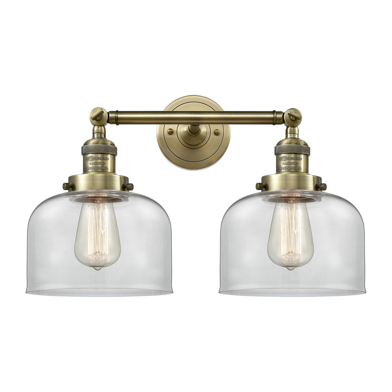 Innovations Lighting Large Bell 2 Light Bath Vanity Light Part Of The Franklin Restoration Collection 208L-AB-G72