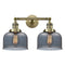 Innovations Lighting Large Bell 2 Light Bath Vanity Light Part Of The Franklin Restoration Collection 208L-AB-G73