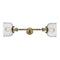 Bell Bath Vanity Light shown in the Antique Brass finish with a Seedy shade