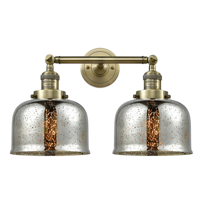 Innovations Lighting Large Bell 2 Light Bath Vanity Light Part Of The Franklin Restoration Collection 208L-AB-G78