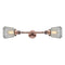 Chatham Bath Vanity Light shown in the Antique Copper finish with a Clear shade