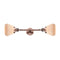 Fulton Bath Vanity Light shown in the Antique Copper finish with a Matte White shade
