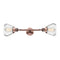 Fulton Bath Vanity Light shown in the Antique Copper finish with a Clear shade