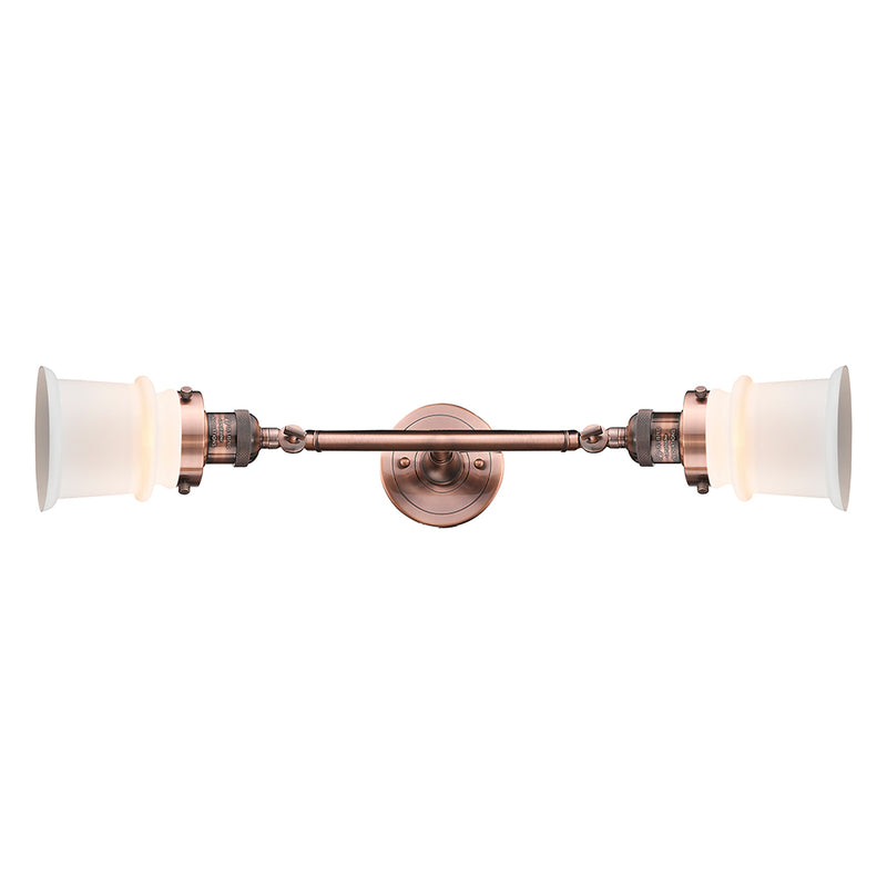 Innovations Lighting Small Canton 2 Light Bath Vanity Light Part Of The Franklin Restoration Collection 208L-AC-G181S
