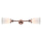 Canton Bath Vanity Light shown in the Antique Copper finish with a Matte White shade