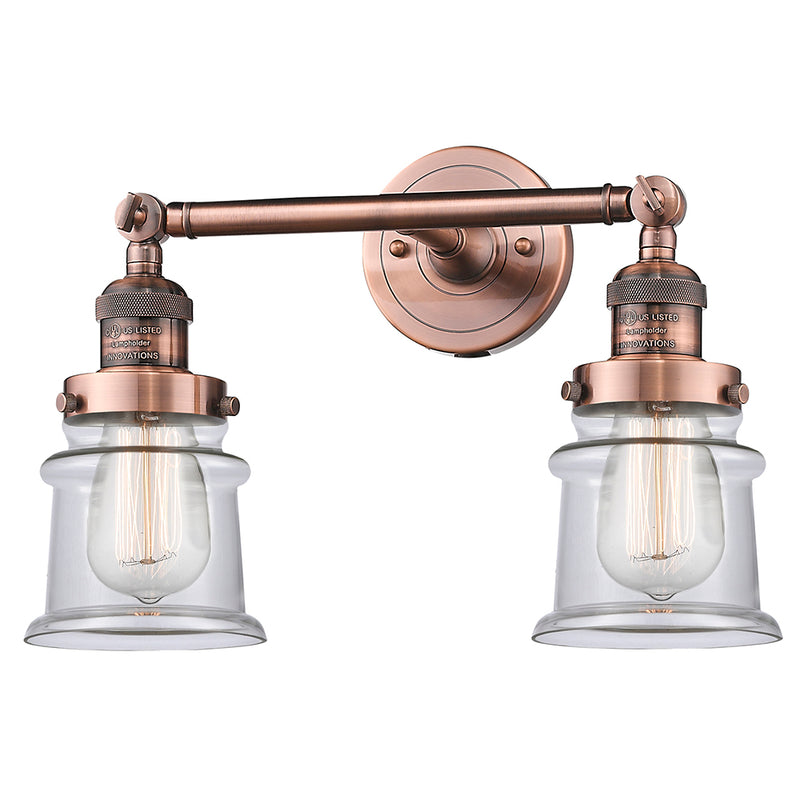 Innovations Lighting Small Canton 2 Light Bath Vanity Light Part Of The Franklin Restoration Collection 208L-AC-G182S