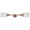 Canton Bath Vanity Light shown in the Antique Copper finish with a Clear shade