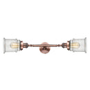 Canton Bath Vanity Light shown in the Antique Copper finish with a Seedy shade