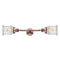 Canton Bath Vanity Light shown in the Antique Copper finish with a Seedy shade