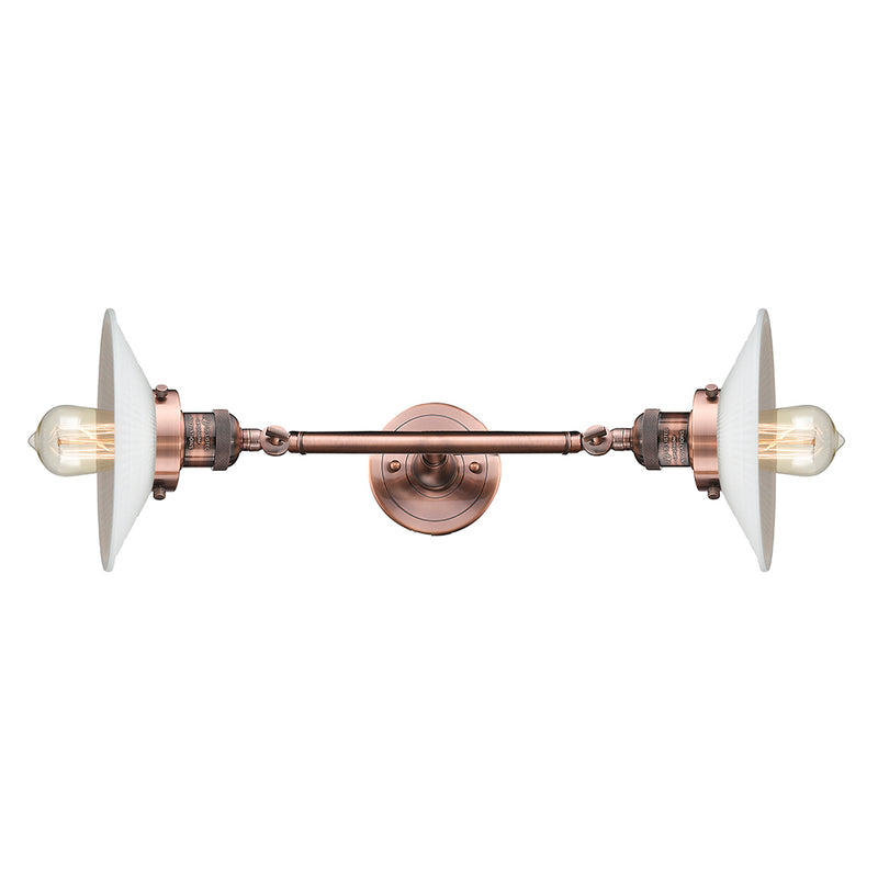 Innovations Lighting Halophane 2 Light Bath Vanity Light Part Of The Franklin Restoration Collection 208L-AC-G1-LED