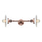Halophane Bath Vanity Light shown in the Antique Copper finish with a Matte White Halophane shade