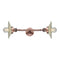 Halophane Bath Vanity Light shown in the Antique Copper finish with a Clear Halophane shade