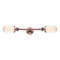 Dover Bath Vanity Light shown in the Antique Copper finish with a Matte White shade