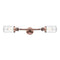 Dover Bath Vanity Light shown in the Antique Copper finish with a Clear shade