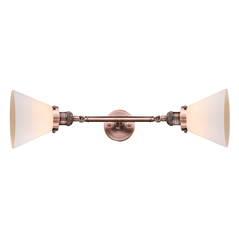Innovations Lighting Large Cone 2 Light Bath Vanity Light Part Of The Franklin Restoration Collection 208L-AC-G41
