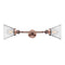 Cone Bath Vanity Light shown in the Antique Copper finish with a Clear shade