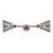 Cone Bath Vanity Light shown in the Antique Copper finish with a Plated Smoke shade