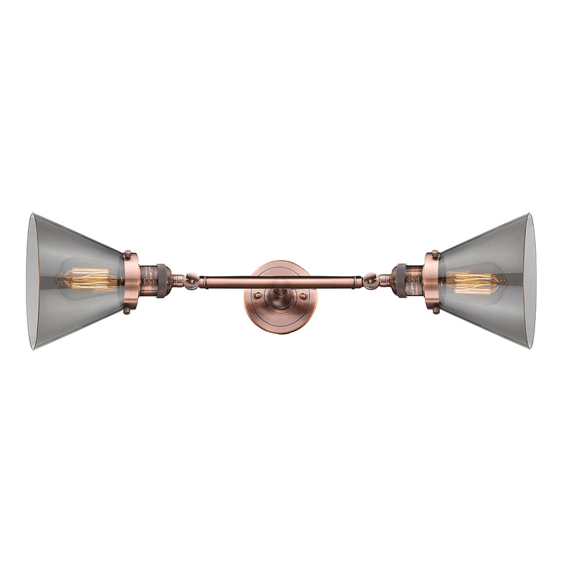 Innovations Lighting Large Cone 2 Light Bath Vanity Light Part Of The Franklin Restoration Collection 208L-AC-G43