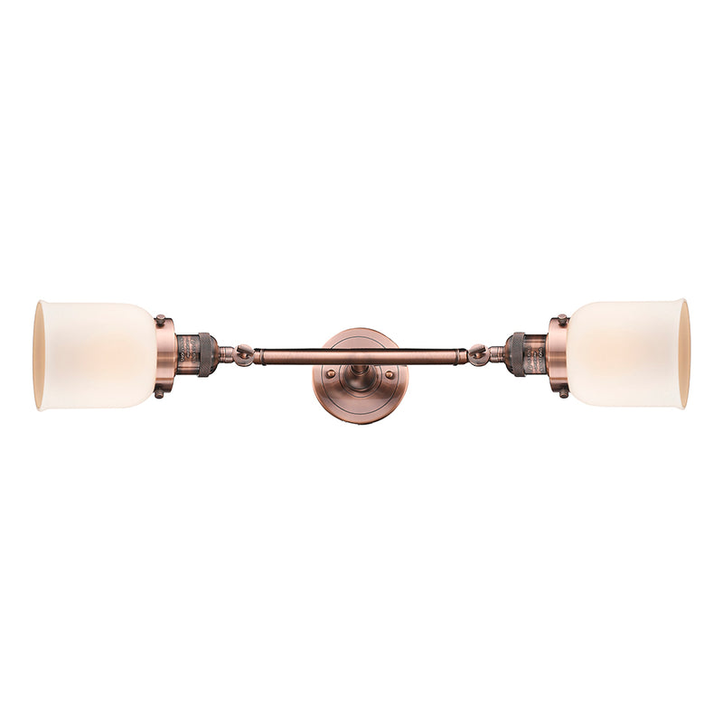 Innovations Lighting Small Bell 2 Light Bath Vanity Light Part Of The Franklin Restoration Collection 208L-AC-G51