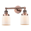 Innovations Lighting Small Bell 2 Light Bath Vanity Light Part Of The Franklin Restoration Collection 208L-AC-G51