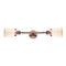 Bell Bath Vanity Light shown in the Antique Copper finish with a Matte White shade