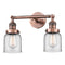 Innovations Lighting Small Bell 2 Light Bath Vanity Light Part Of The Franklin Restoration Collection 208L-AC-G52
