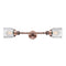 Bell Bath Vanity Light shown in the Antique Copper finish with a Seedy shade