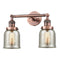 Innovations Lighting Small Bell 2 Light Bath Vanity Light Part Of The Franklin Restoration Collection 208L-AC-G58
