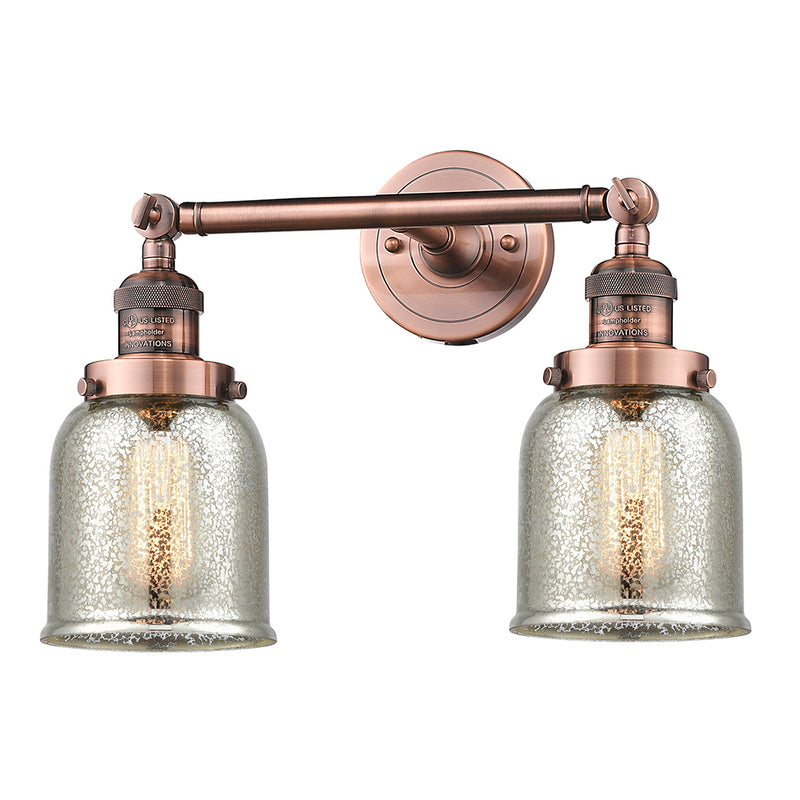 Innovations Lighting Small Bell 2 Light Bath Vanity Light Part Of The Franklin Restoration Collection 208L-AC-G58-LED