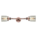 Bell Bath Vanity Light shown in the Antique Copper finish with a Silver Plated Mercury shade