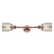 Bell Bath Vanity Light shown in the Antique Copper finish with a Silver Plated Mercury shade