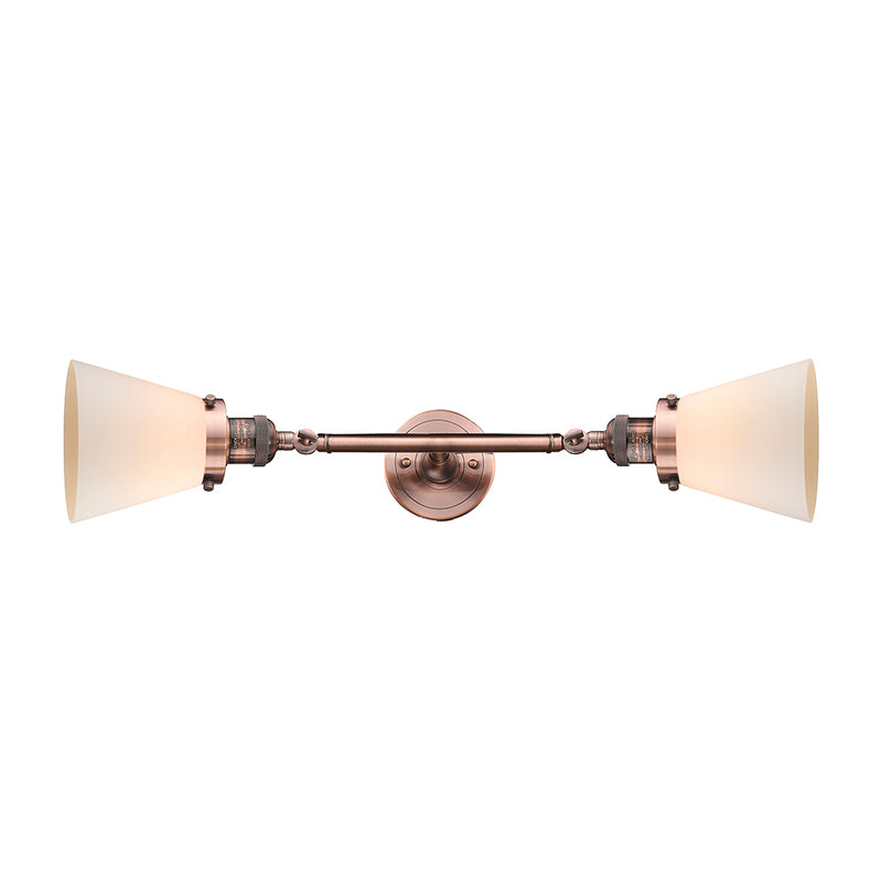 Innovations Lighting Small Cone 2 Light Bath Vanity Light Part Of The Franklin Restoration Collection 208L-AC-G61-LED