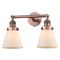 Innovations Lighting Small Cone 2 Light Bath Vanity Light Part Of The Franklin Restoration Collection 208L-AC-G61-LED
