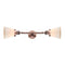 Cone Bath Vanity Light shown in the Antique Copper finish with a Matte White shade
